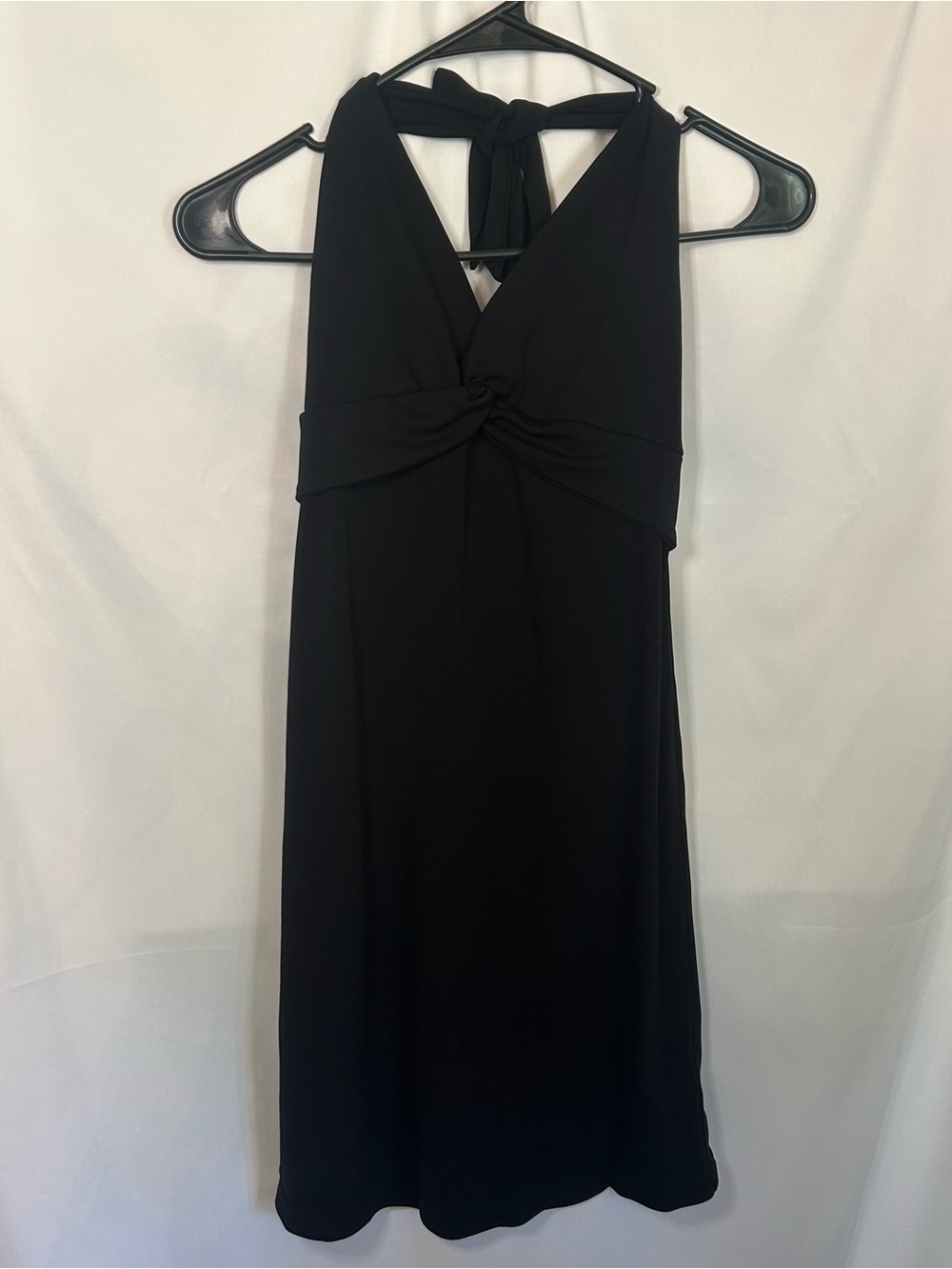 Black Halter Knee-Length Dress - Classic Cocktail Style